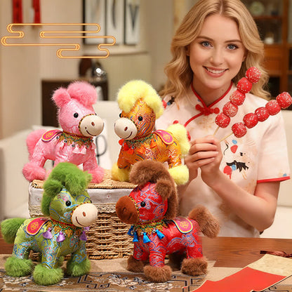 Brocade Chinoiserie Artistic Horse Plushie