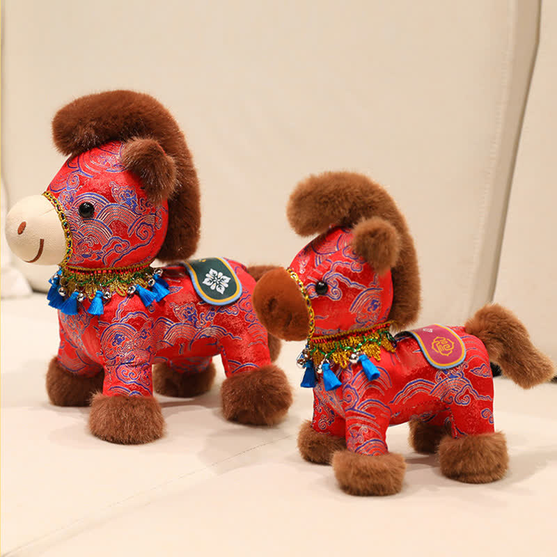 Brocade Chinoiserie Artistic Horse Plushie