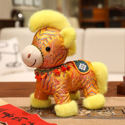 Brocade Chinoiserie Artistic Horse Plushie