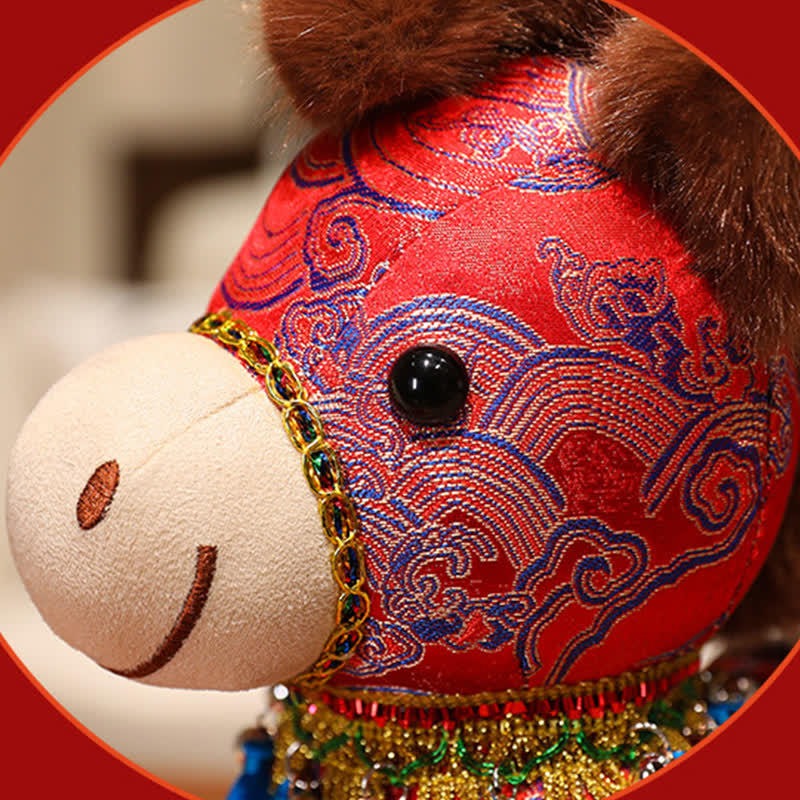 Brocade Chinoiserie Artistic Horse Plushie