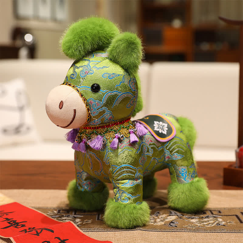 Brocade Chinoiserie Artistic Horse Plushie
