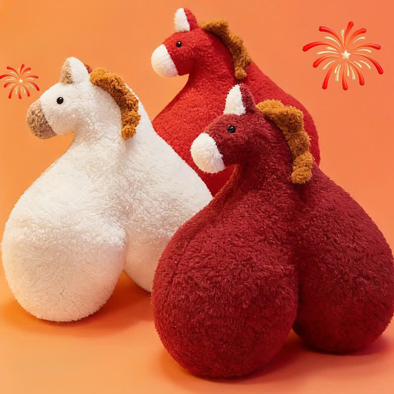 Creative "Horse Butt" Sherpa Plush Pillow
