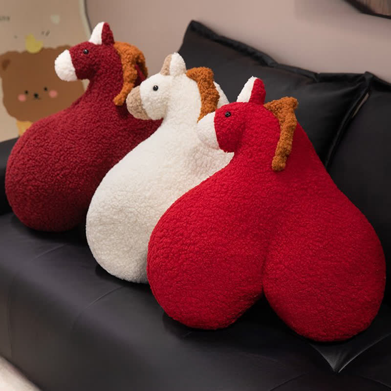Creative "Horse Butt" Sherpa Plush Pillow