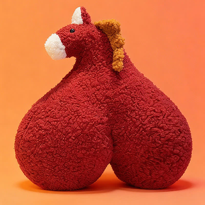 Creative "Horse Butt" Sherpa Plush Pillow