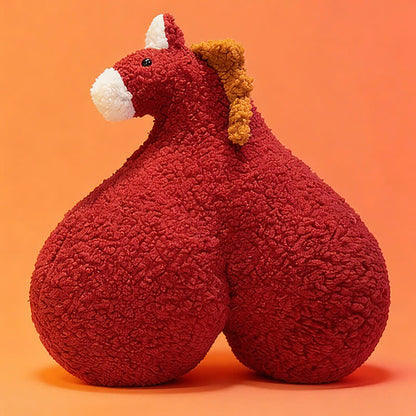 Creative "Horse Butt" Sherpa Plush Pillow