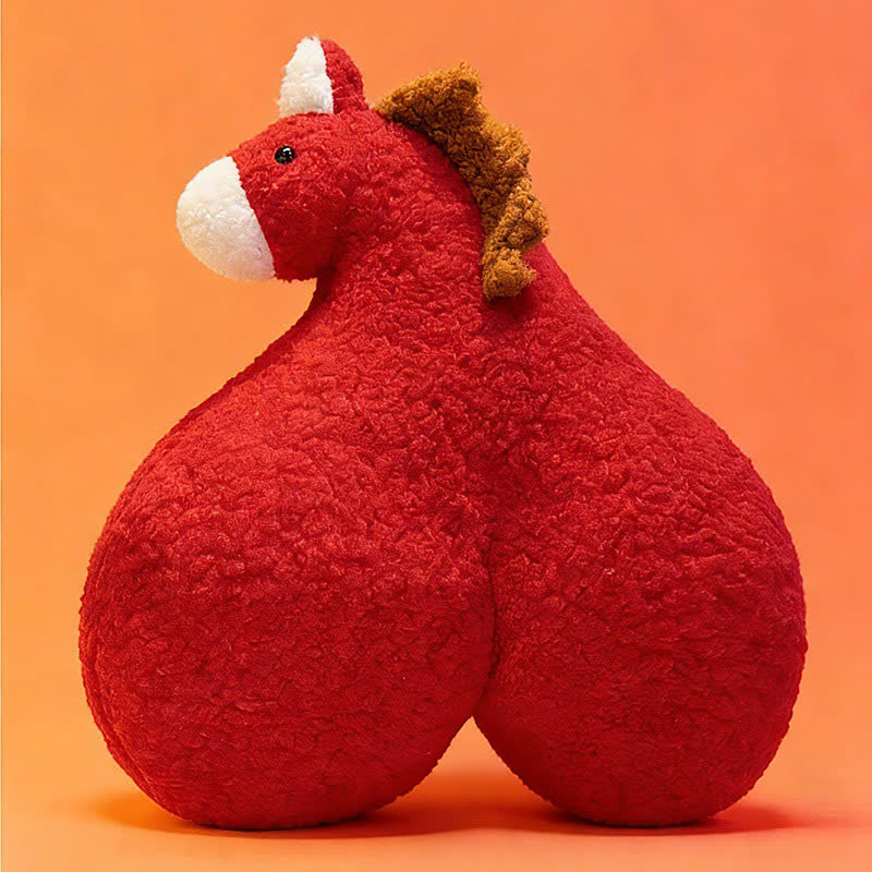 Creative "Horse Butt" Sherpa Plush Pillow