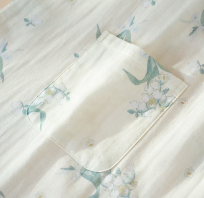 Bellflower Floral Cotton Gauze Nightgown