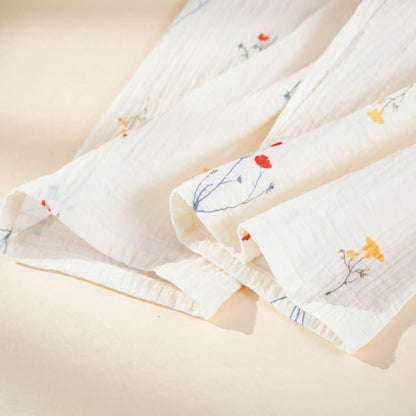 Country Floral Cotton Gauze Pajama Set