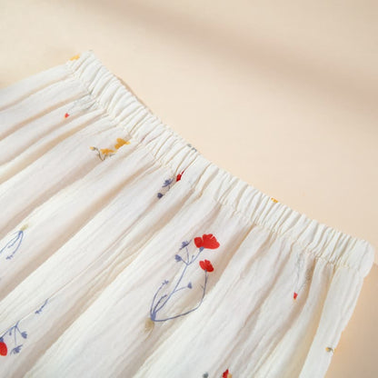 Country Floral Cotton Gauze Pajama Set