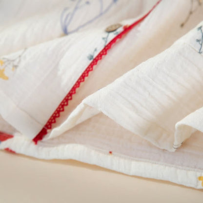 Country Floral Cotton Gauze Pajama Set