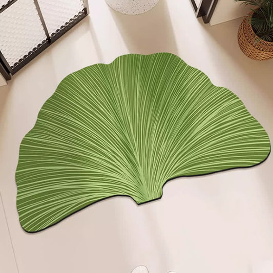 Botanical Ginkgo Leaf Anti-slip Bath Mat Bath Mat Carpets Doormat Floor Mat Ginkgo Leaf Green Mat newin260128 Non-slip Rug