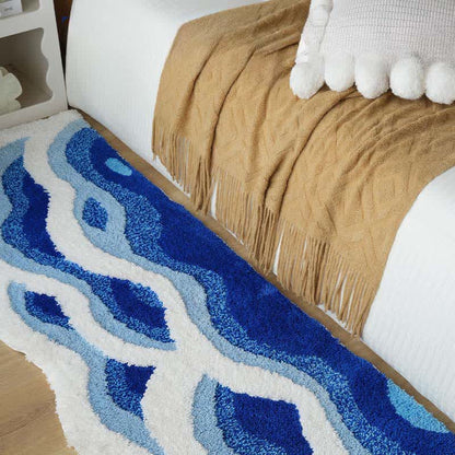 3D Ocean Wave Tufted Bath Rug