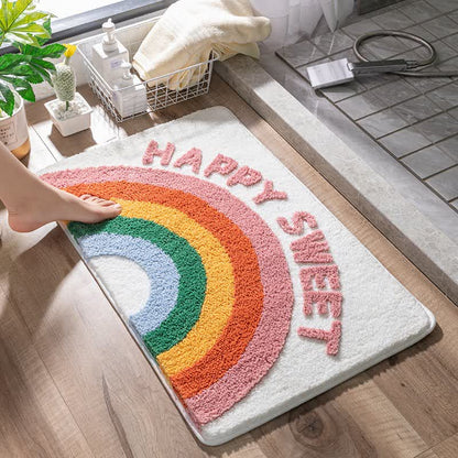 Cartoon Rainbow Decorative Bath Rug