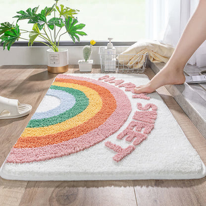 Cartoon Rainbow Decorative Bath Rug