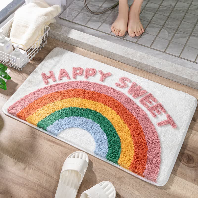 Cartoon Rainbow Decorative Bath Rug