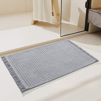 Woven Bath Mat with Tassels