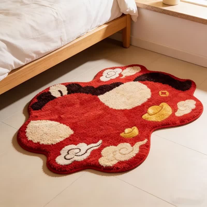 Zodiac Horse Lucky Clouds Decorative Rug