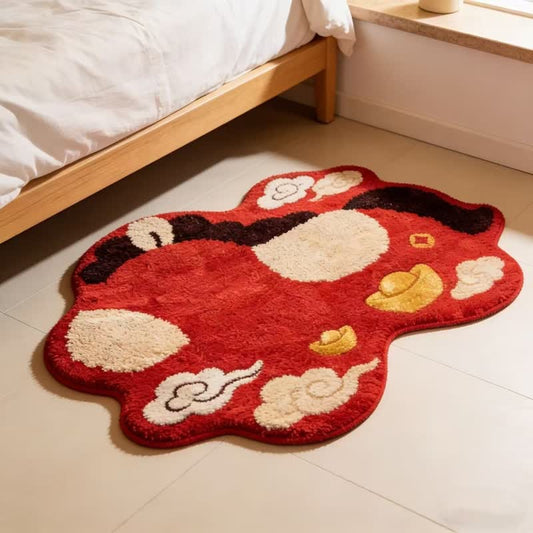 Zodiac Horse Lucky Clouds Decorative Rug