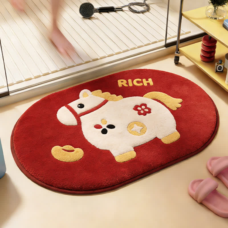 Cute Cartoon Pony Bath Rug