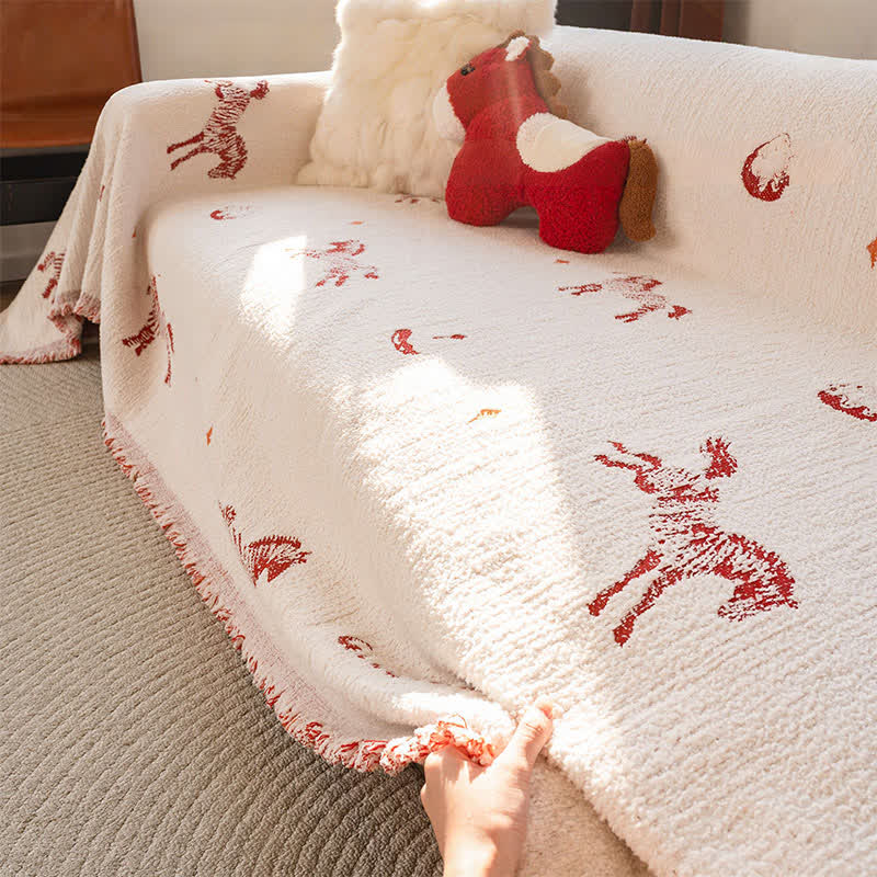 New Year Lucky Horse Sofa Protector