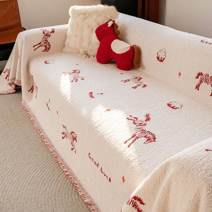 New Year Lucky Horse Sofa Protector