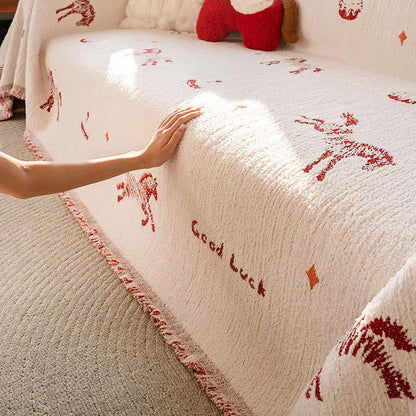 New Year Lucky Horse Sofa Protector