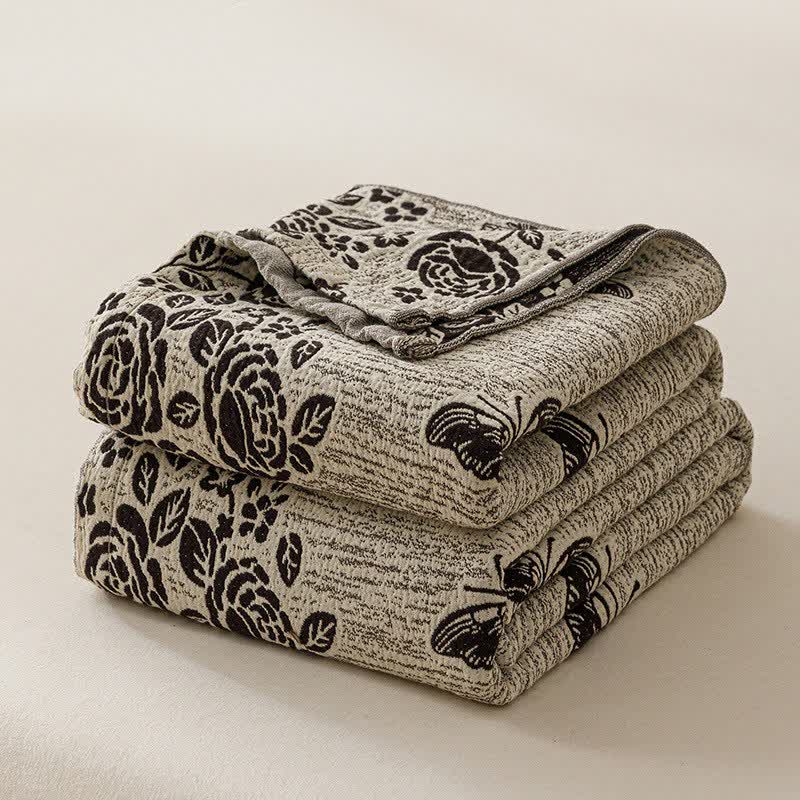 Cottage Floral Butterfly Pure Cotton Quilt