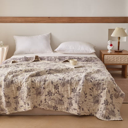 Floral Vine Cotton Gauze Quilt