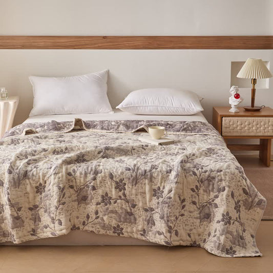 Floral Vine Cotton Gauze Quilt