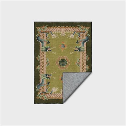 Chinese Style Classical Dragon Motif Area Rug
