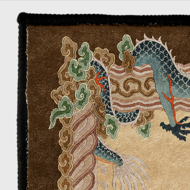 Chinese Style Classical Dragon Motif Area Rug