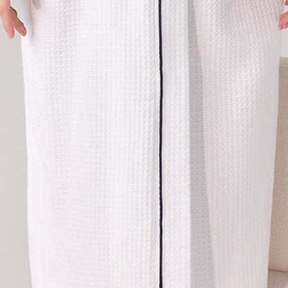 Minimalist Cotton Waffle Texture Bath Robe