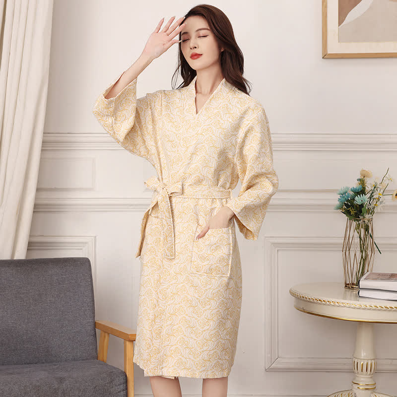 Abstract Pattern Pure Cotton Bath Robe