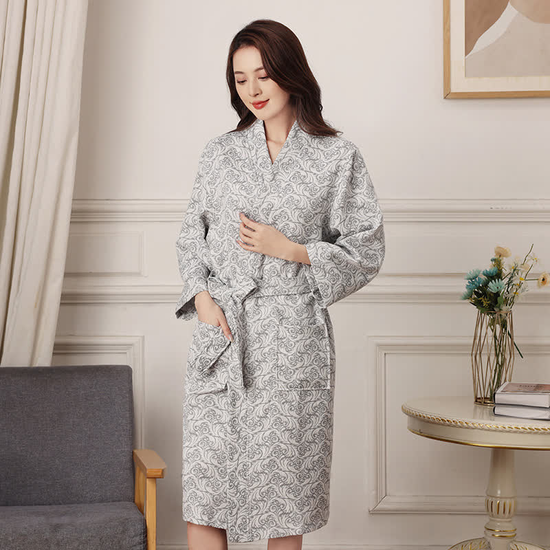 Abstract Pattern Pure Cotton Bath Robe