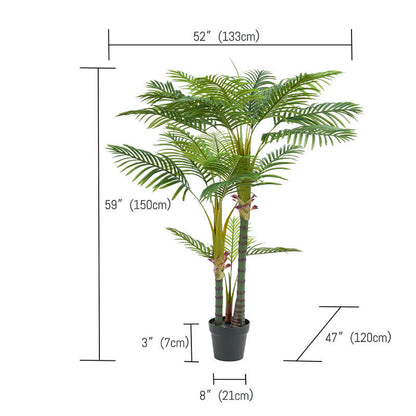 Realistic Faux Palm Tree for Indoor Outdoor Decor
