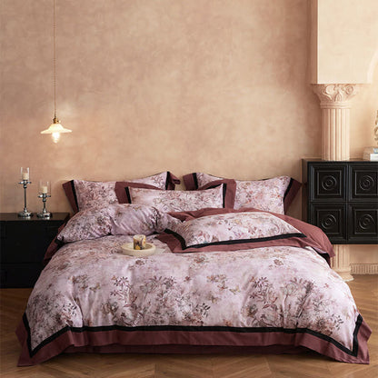 Dreamy Floral & Butterfly Cotton Bedding Set(4PCS)