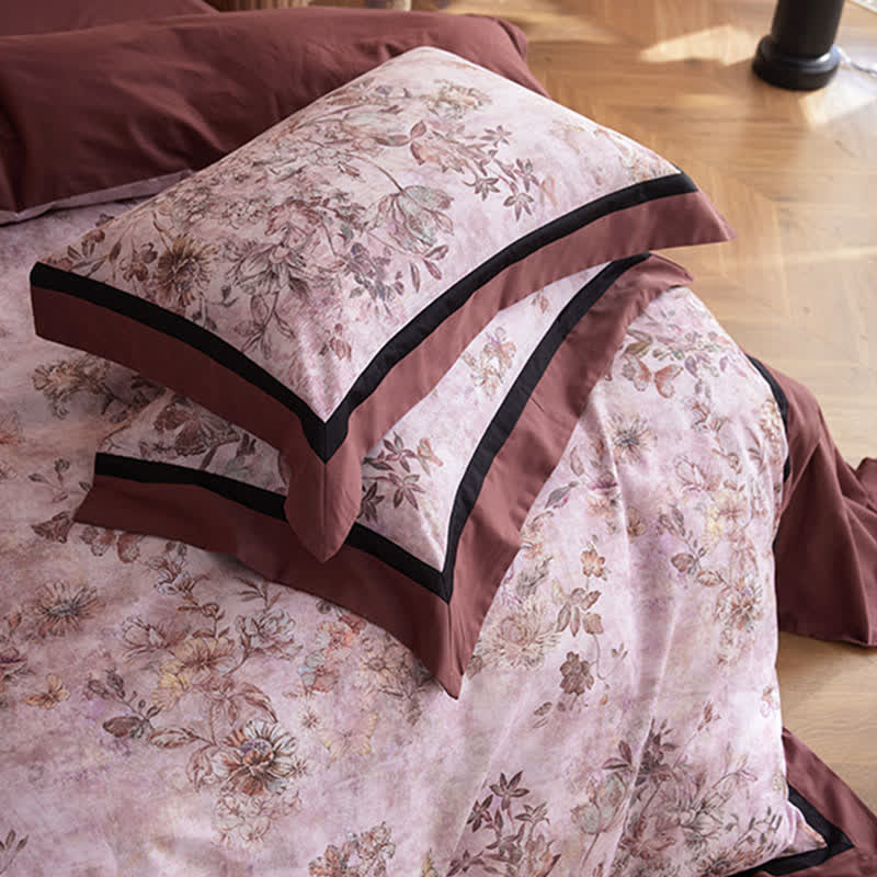 Dreamy Floral & Butterfly Cotton Bedding Set(4PCS)
