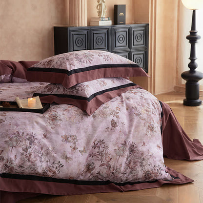 Dreamy Floral & Butterfly Cotton Bedding Set(4PCS)