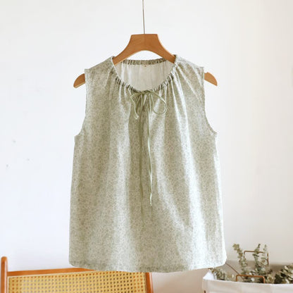 Ditsy Floral Cotton Tank & Shorts Pajama Set