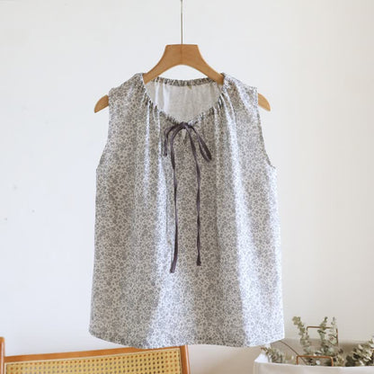 Ditsy Floral Cotton Tank & Shorts Pajama Set