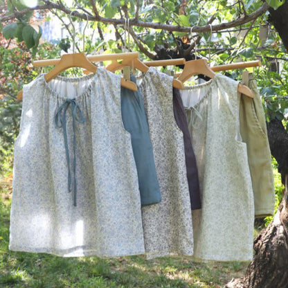 Ditsy Floral Cotton Tank & Shorts Pajama Set