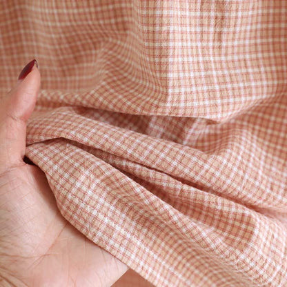 Cotton Gauze Plaid Flutter Sleeve Tank Pajamas