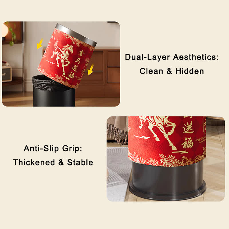 Oriental Heritage Galloping Horse Waste Bin