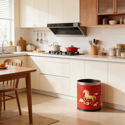 Artisan Leather Equestrian Waste Bin