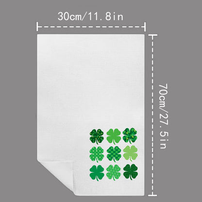 Clover Print Waffle Cotton Kitchen Towel