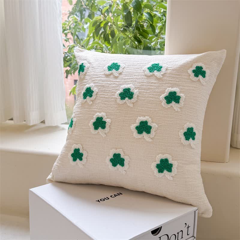Festive Irish Shamrock Throw Pillow Cover