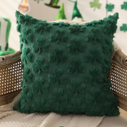 Solid Shamrock Jacquard Throw Pillow Cover(2PCS)