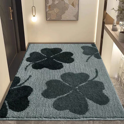 Fresh Four-Leaf Clover Floor Rug