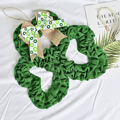 St. Patrick's Day Shamrock Burlap Wreath