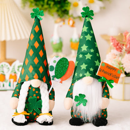 St. Patrick's Day Gnomes Plush Decor